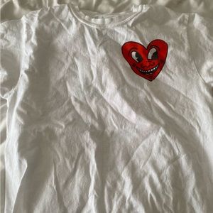 keith haring white t shirt